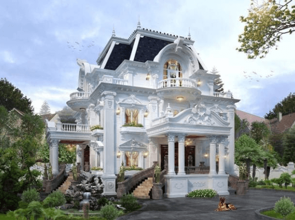 thiết kế biệt thự kiểu Pháp