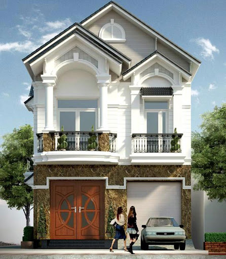 Biệt thự 2 tầng mini diện tích 100m2 kiểu phương Tây