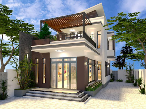 Kiến trúc mẫu nhà 2 mặt tiền đẹp
