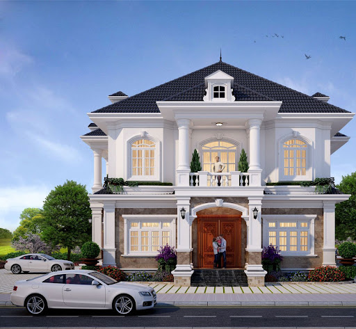 Mẫu biệt thự Pháp sang trọng phong cách tân cổ điển