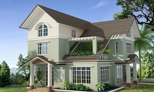 Mẫu nhà 2 tầng 2 mặt tiền hiện đại và sang trọng