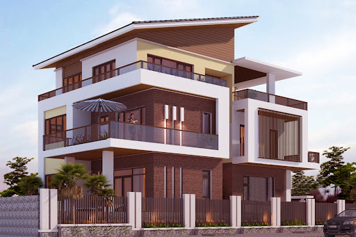 Thiết kế biệt thự mái bằng hiện đại