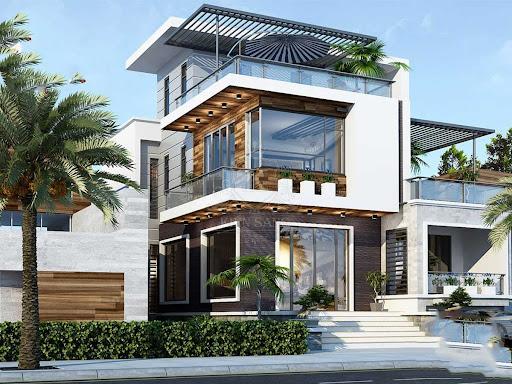Thiết kế nhà phố 3 tầng 2 mặt tiền