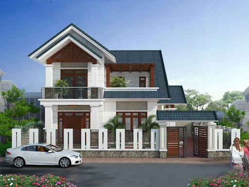 Kiến trúc nhà 2 tầng ở ngoại ô TPHCM 