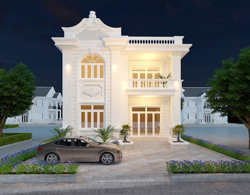 Những lưu ý khi thiết kế nhà tân cổ điển 2 tầng