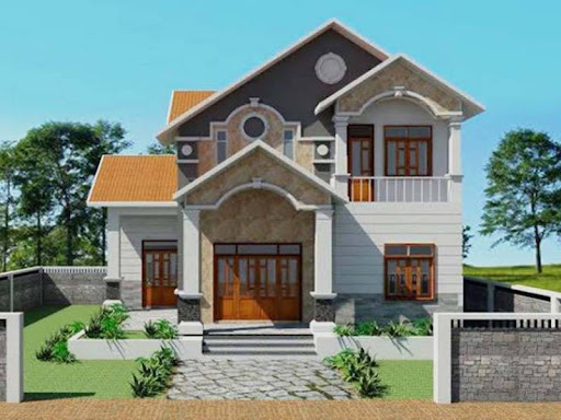 Mẫu nhà 2 tầng đẹp mái Thái truyền thống