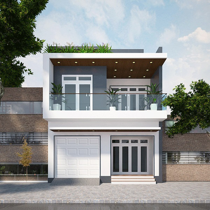 nhà phố chiều rộng 7m