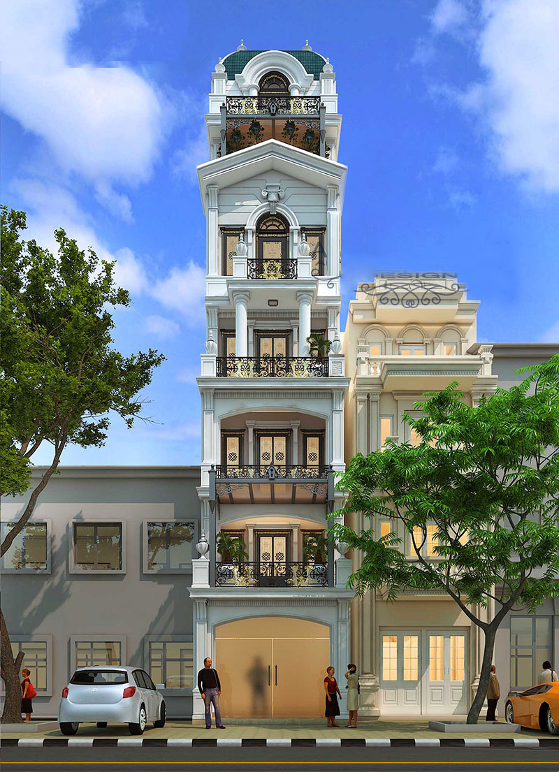 Mẫu thiết kế nhà ống 6x20m