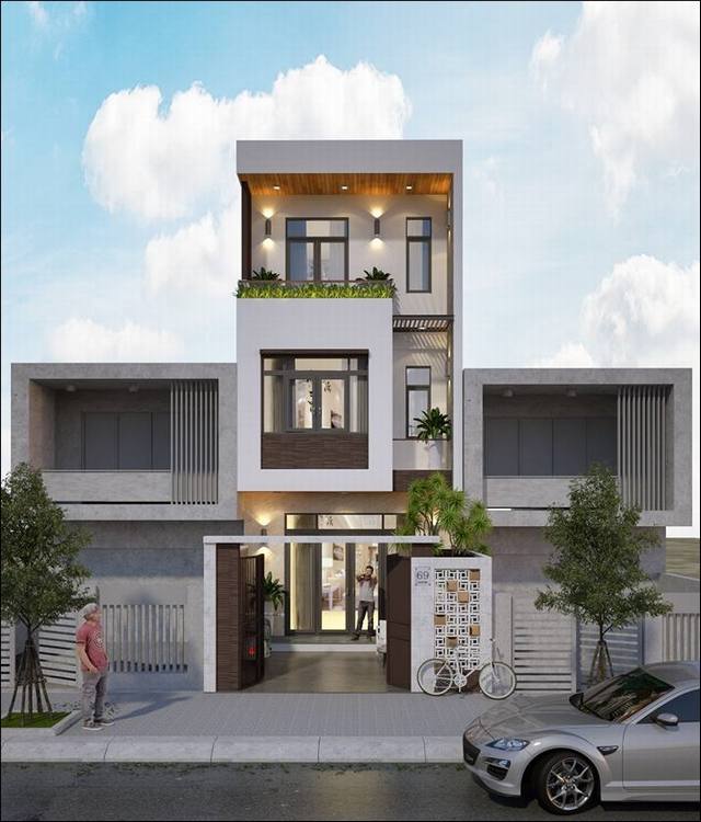 mẫu nhà ống 3 tầng 4m