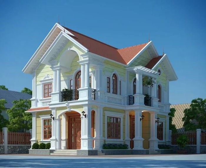 Tư vấn thiết kế và công năng của nhà phố hai tầng mái thái